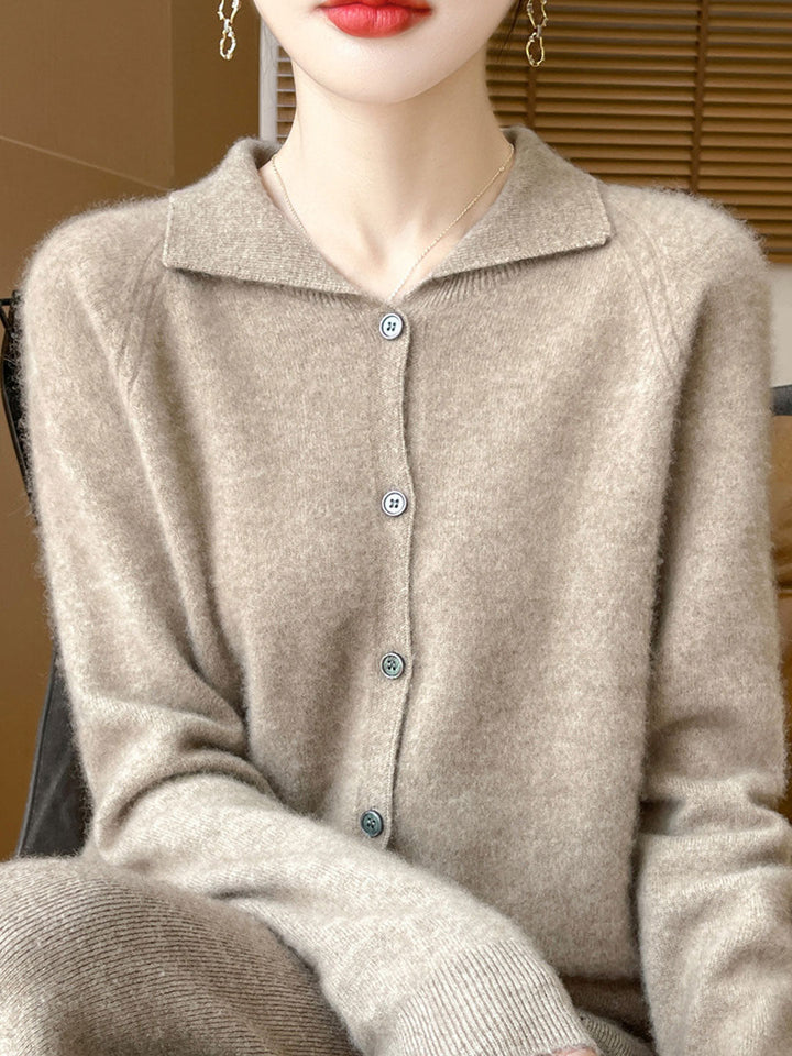 Maria Classic Lapel Knitted Cardigan