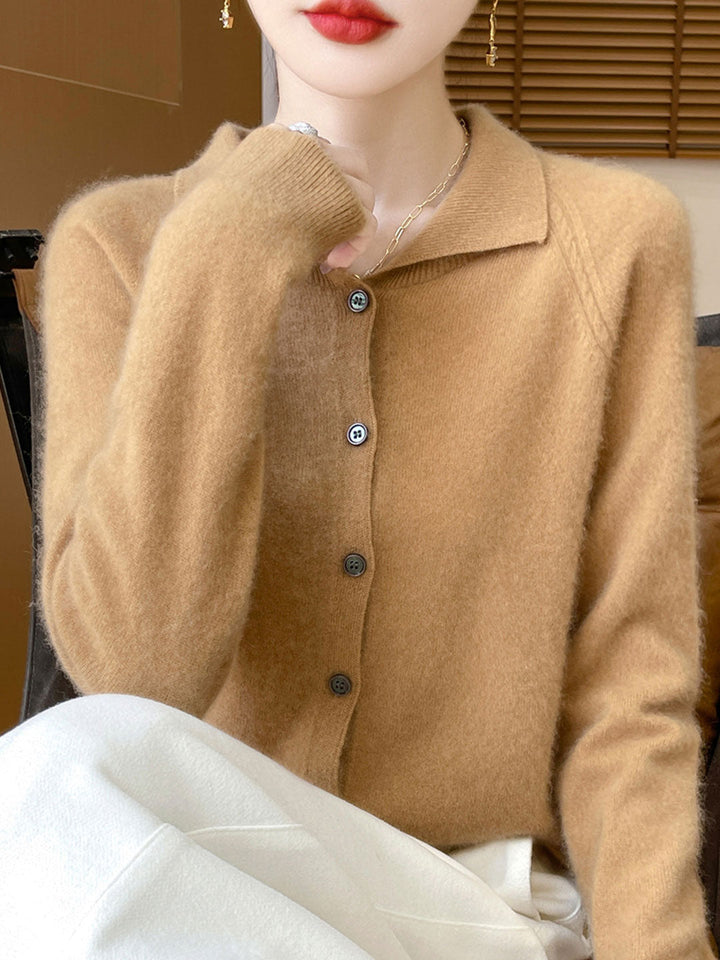 Maria Classic Lapel Knitted Cardigan