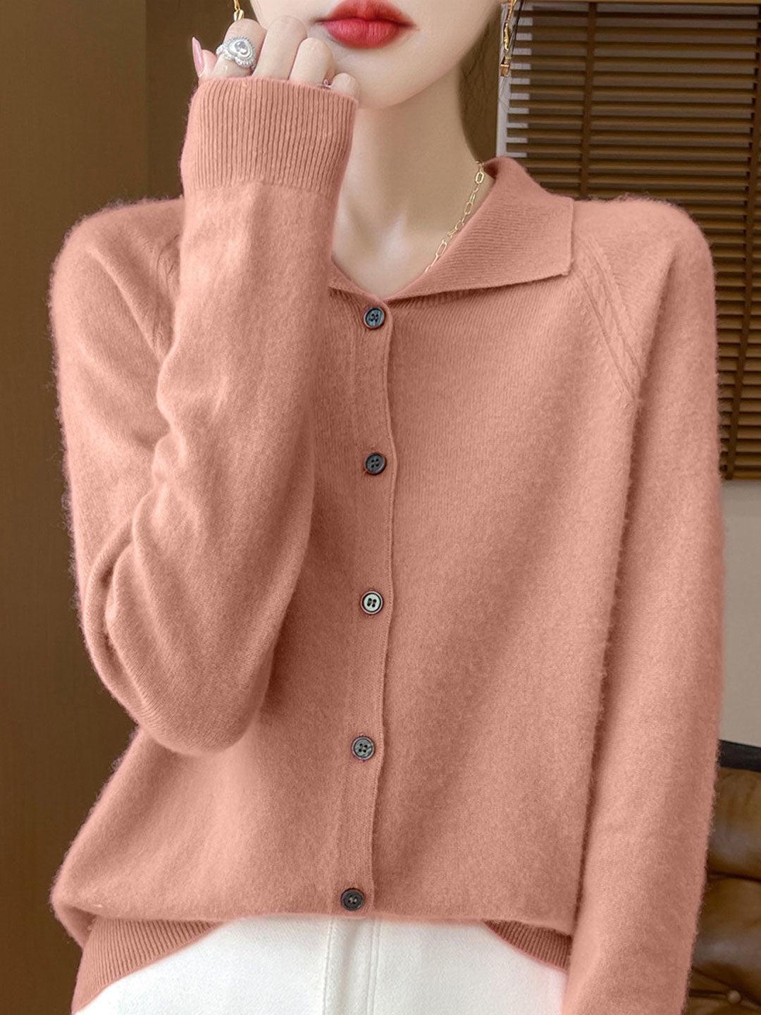 Maria Classic Lapel Knitted Cardigan