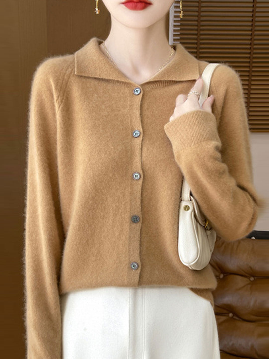 Maria Classic Lapel Knitted Cardigan