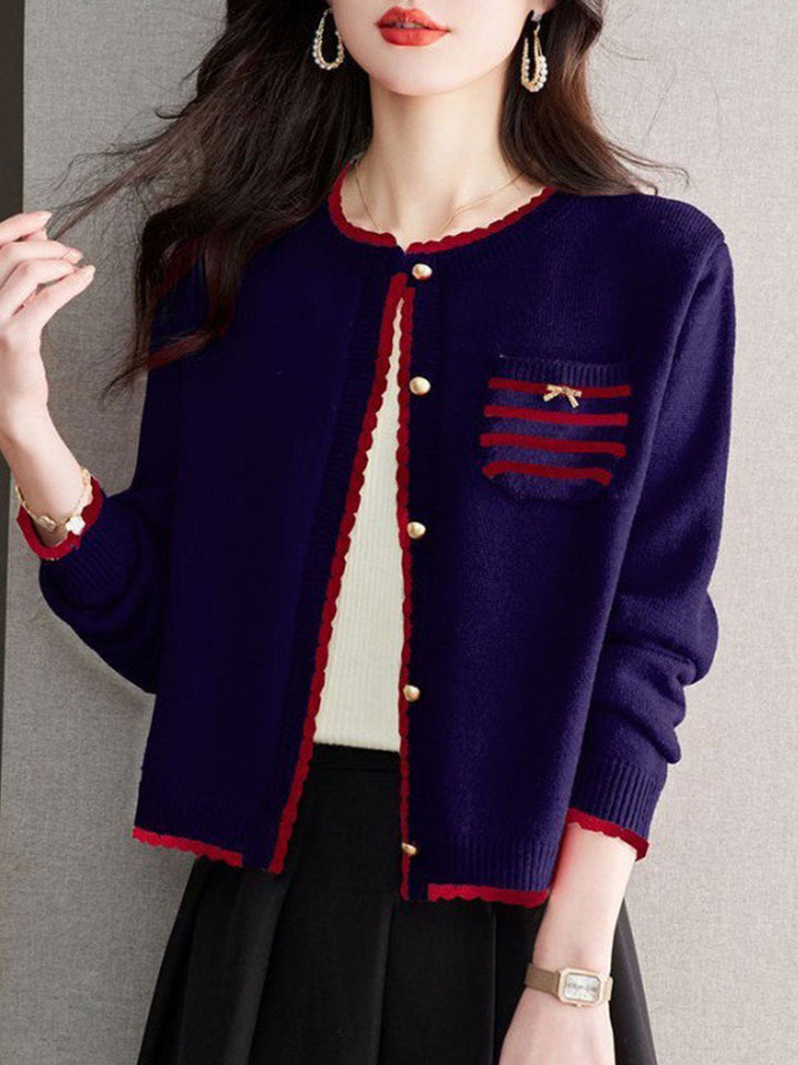 Jessica Loose Crew Neck Knitted Cardigan