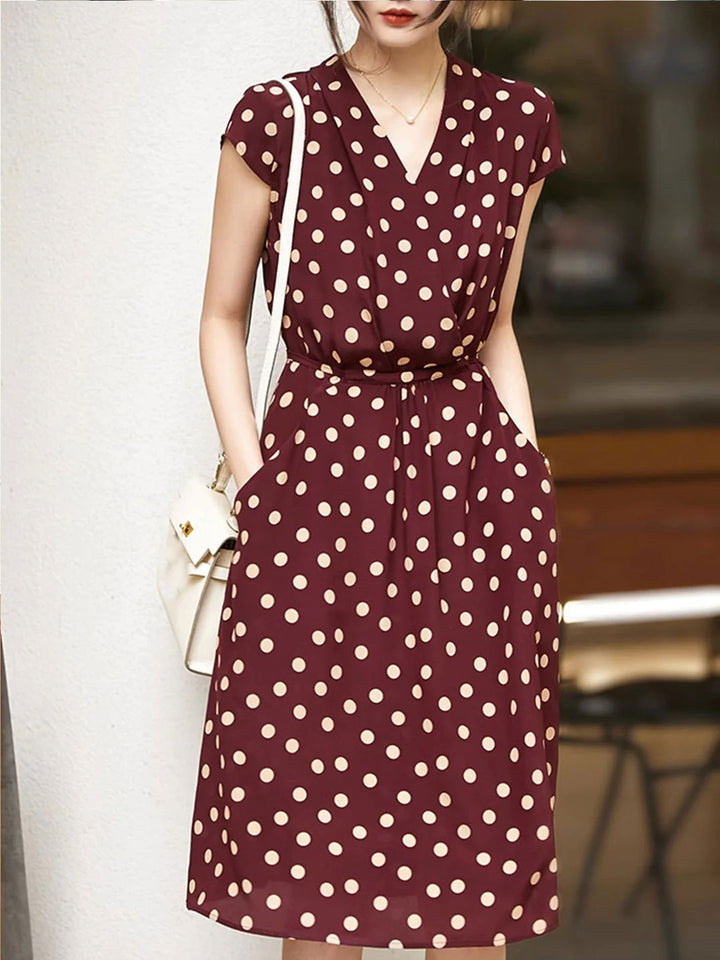 Zoe Classic Polka Dot Tie Dress