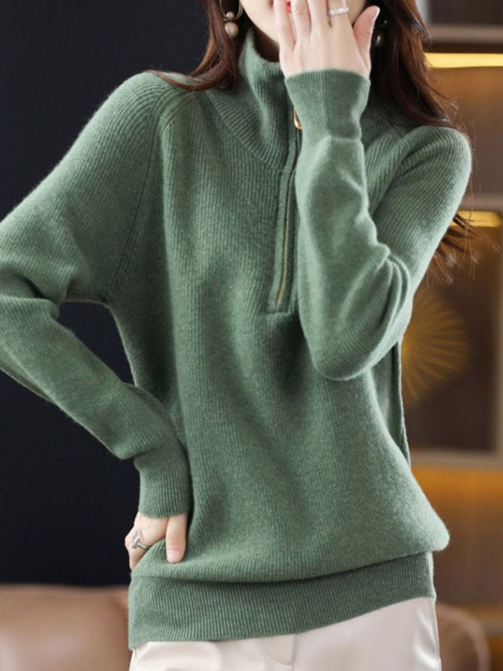 Julia Loose Pullover Zipper Knitted Coat