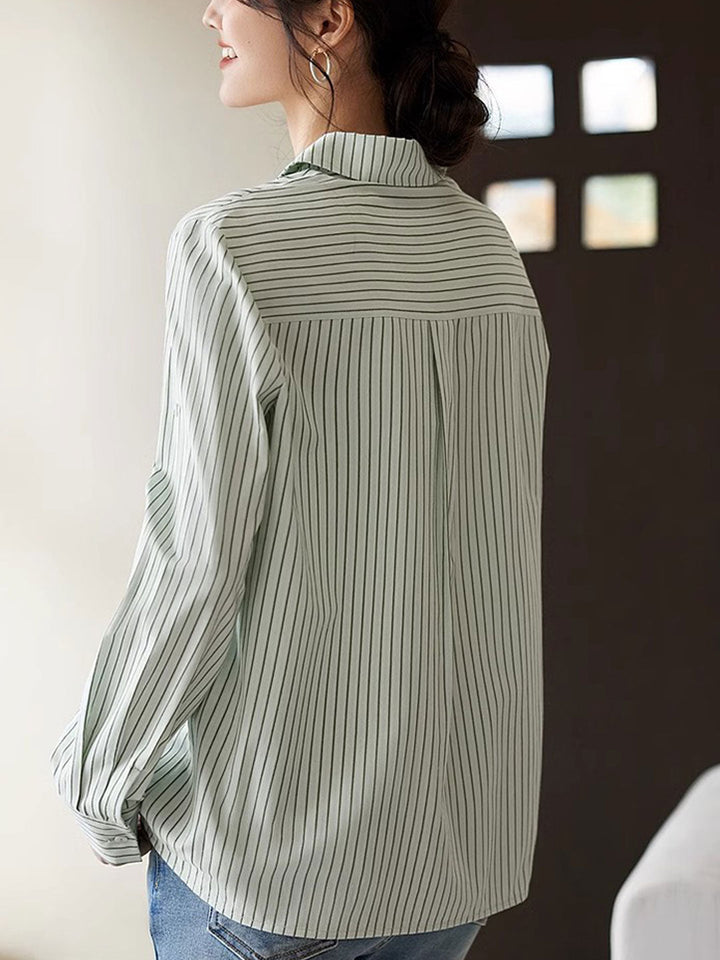 Brooke Polo Printed Striped Shirt