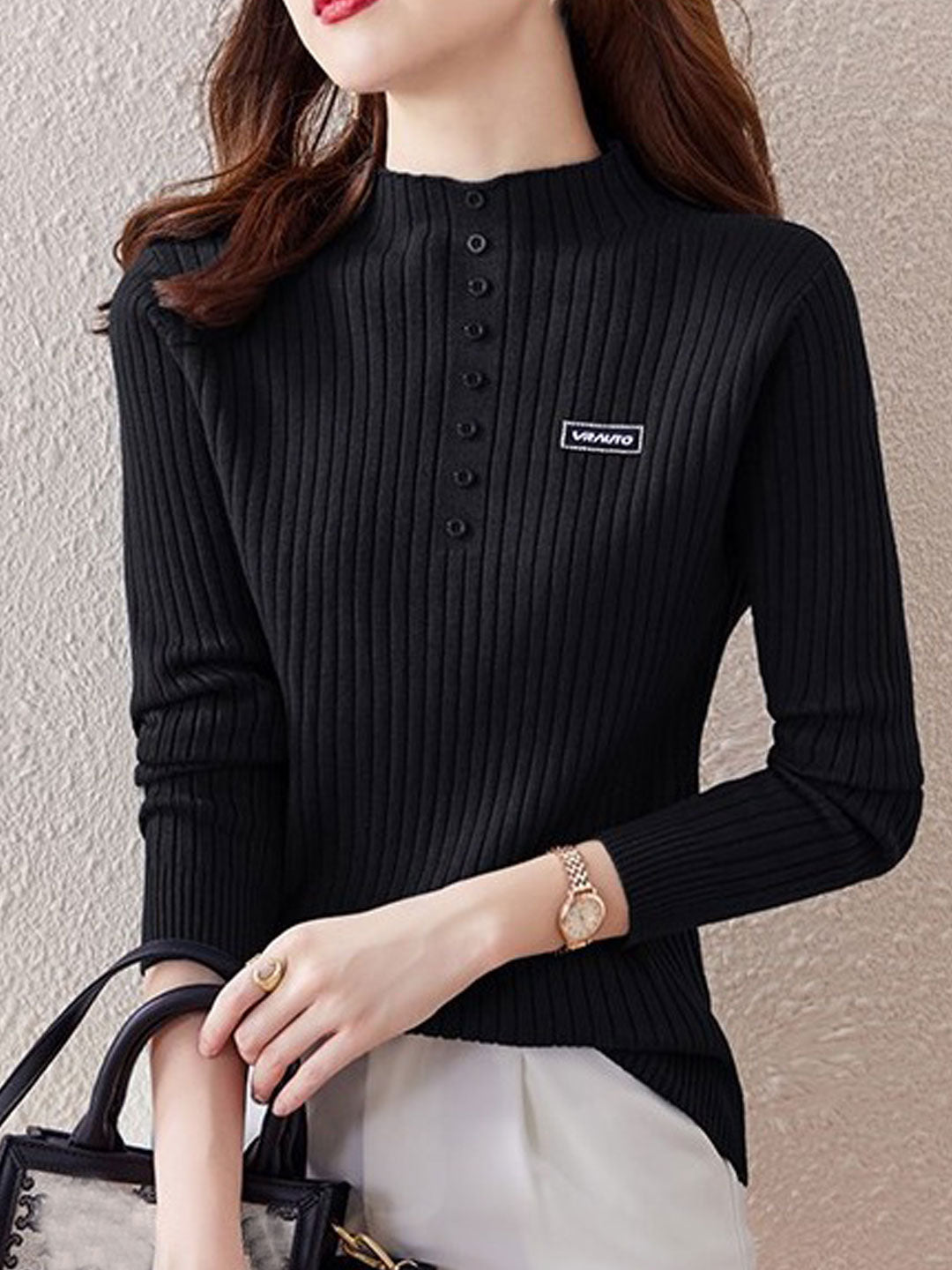 Isabella Classic Turtleneck Knitted Top