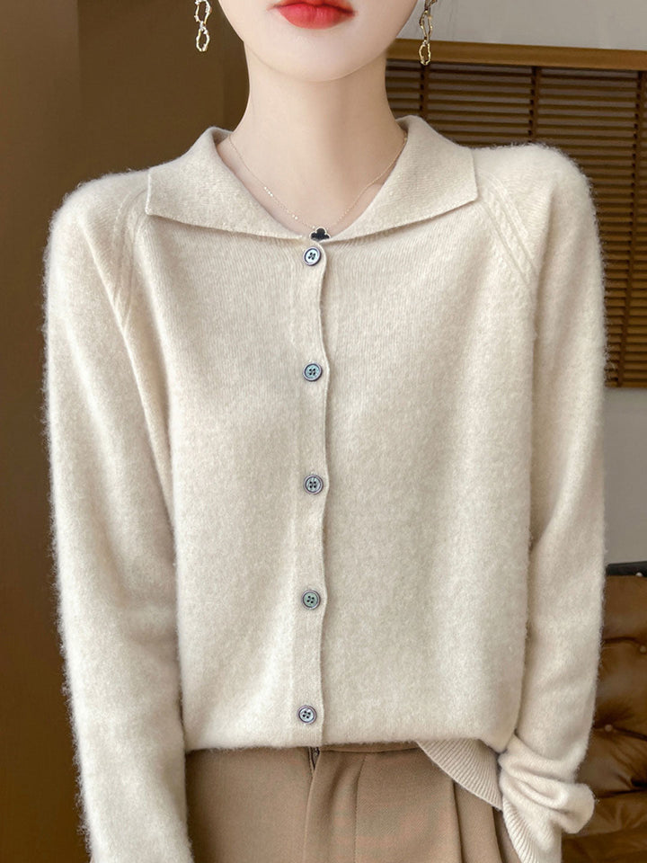 Maria Classic Lapel Knitted Cardigan