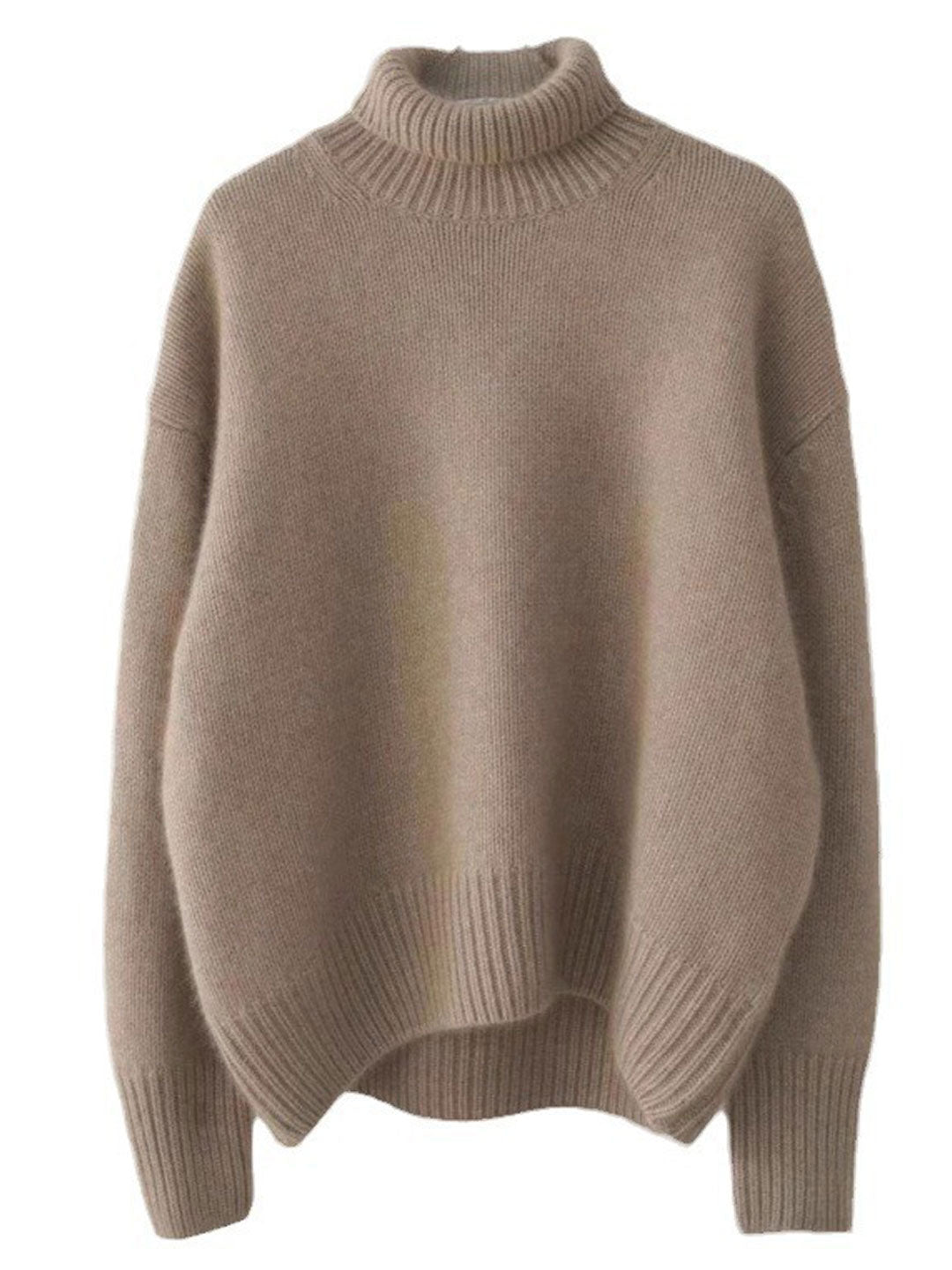 Mia Loose Turtleneck Solid Color Knitted Sweater