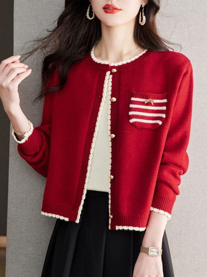 Jessica Loose Crew Neck Knitted Cardigan