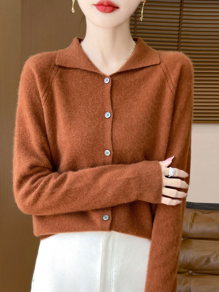 Maria Classic Lapel Knitted Cardigan