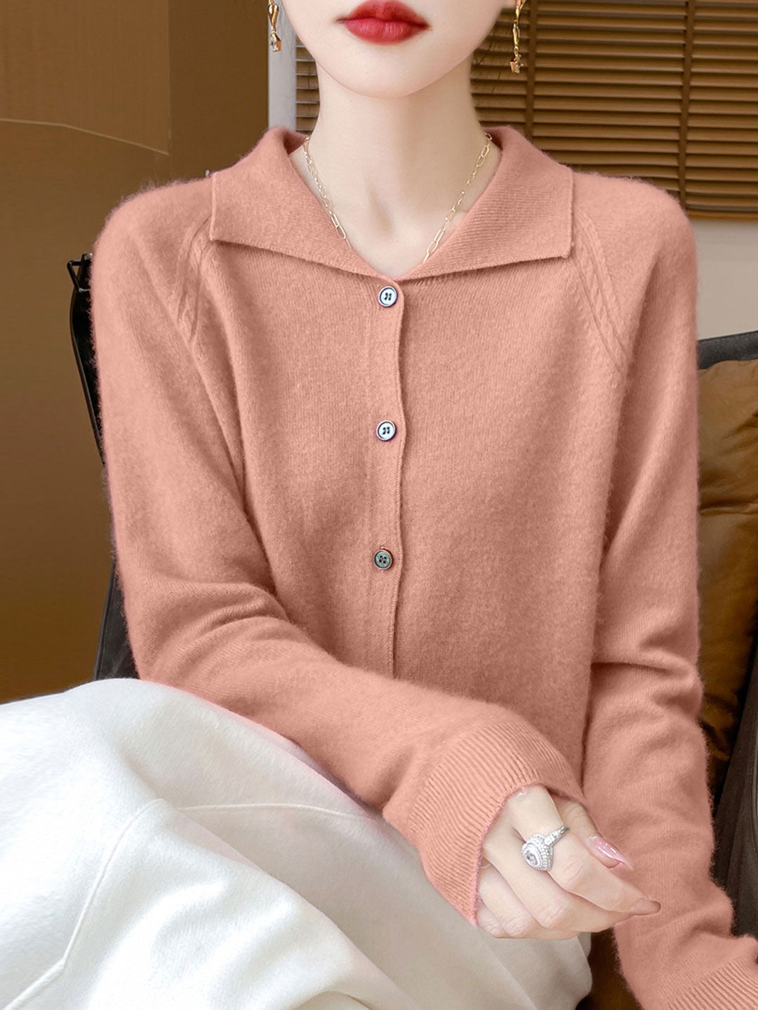 Maria Classic Lapel Knitted Cardigan