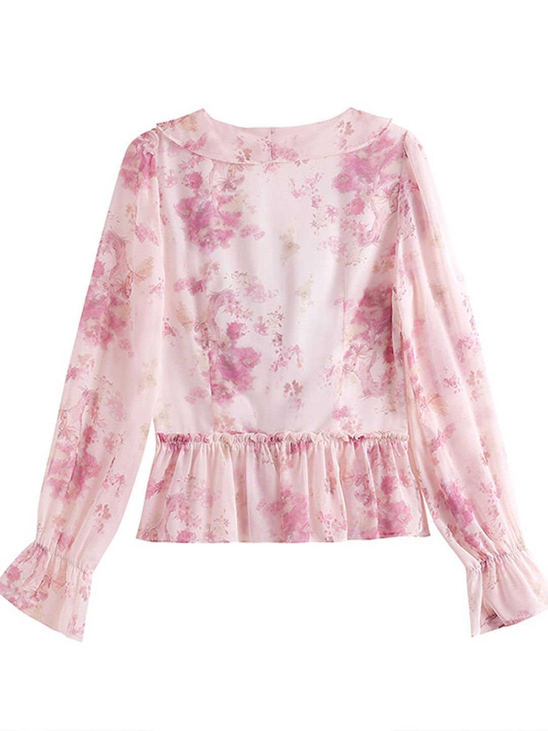 Madeline Casual V-Neck Auricular Floral Top