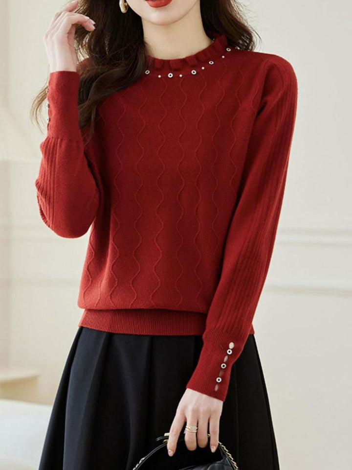 Molly Loose Auricular Knitted Sweater