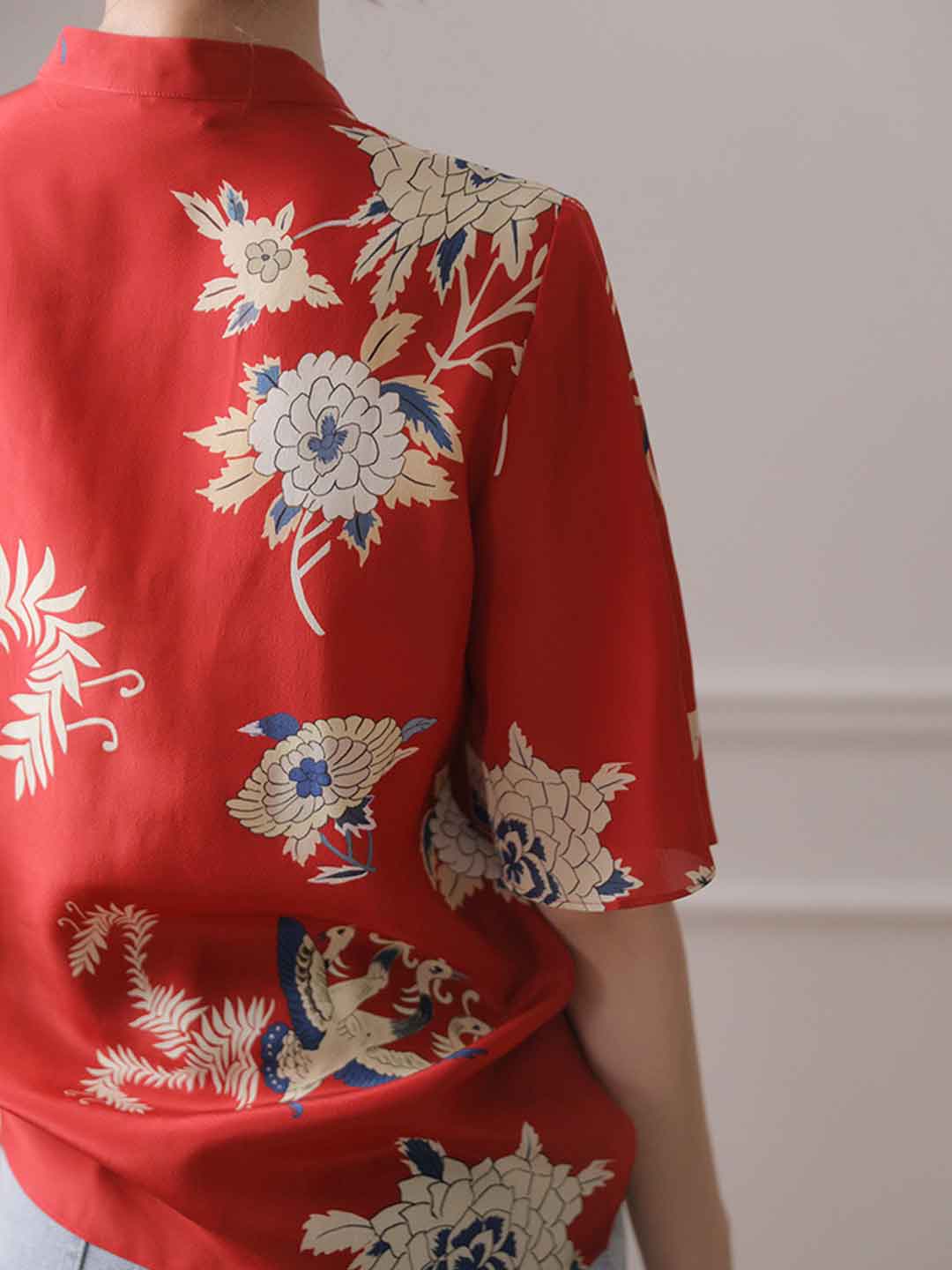 Julia Loose Printed Button Shirt