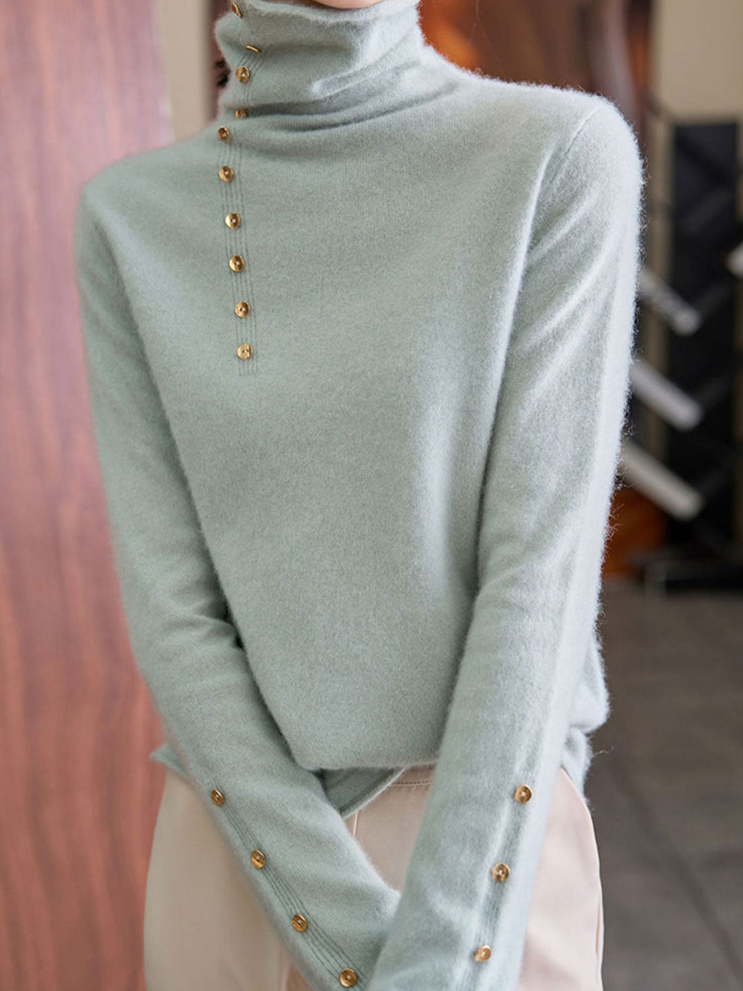 Hilary French Style Turtleneck Sweater