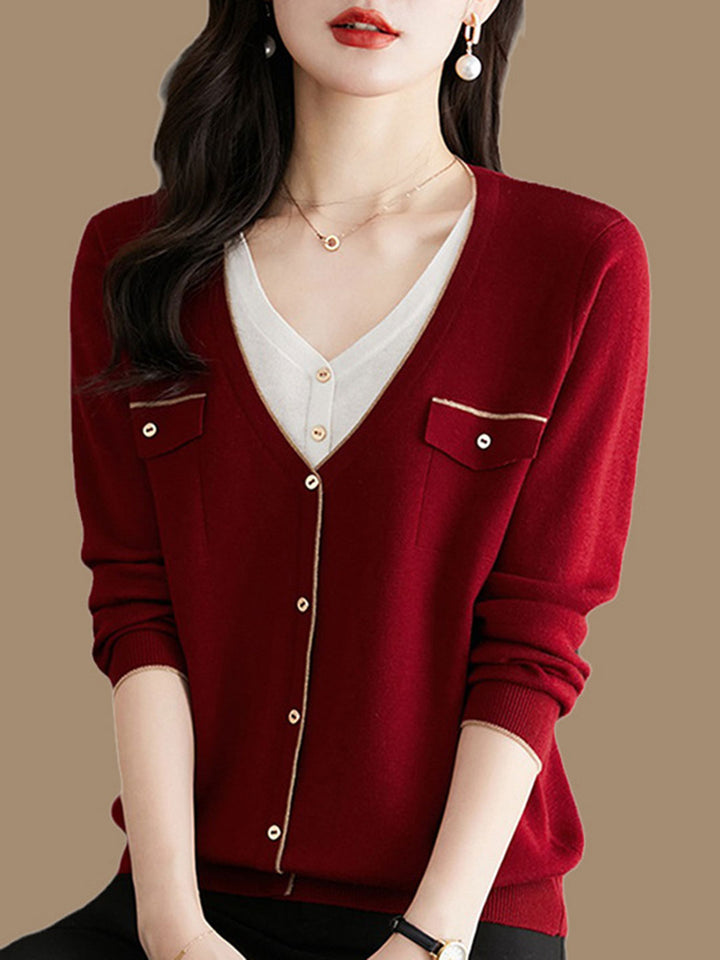 Dale French Style V-Neck Cardigan