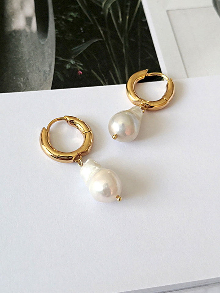 Baroque Freshwater Pearl Drop Earrings