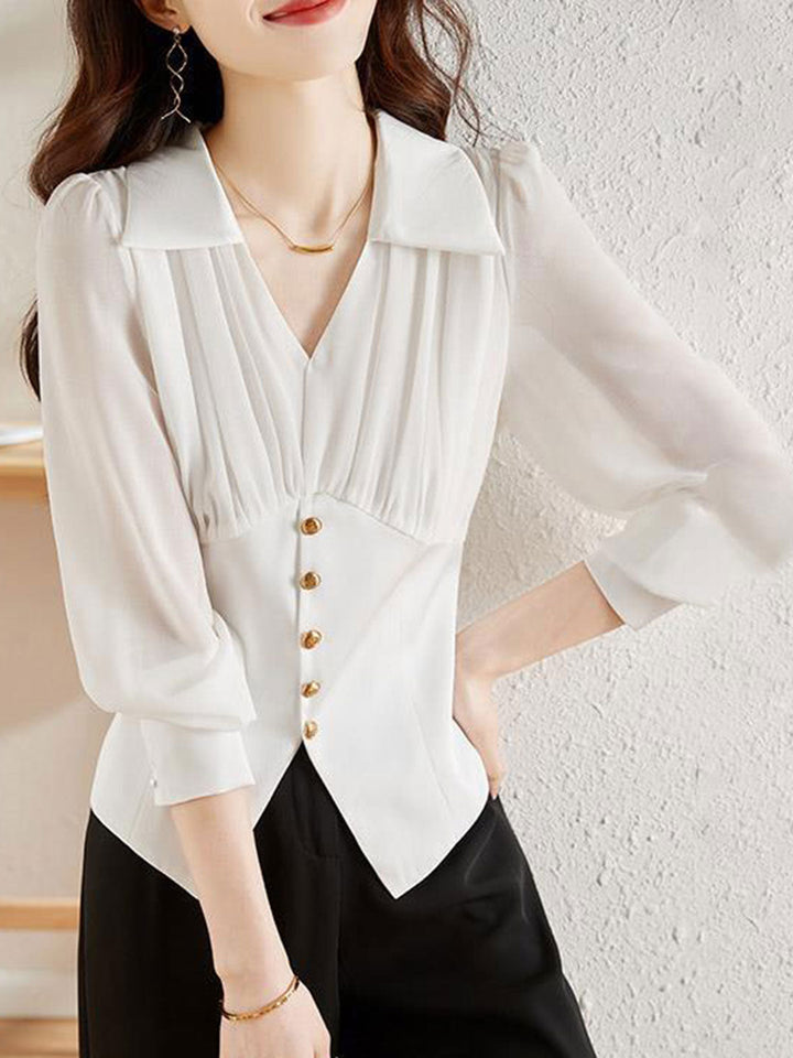 Jamie French Style V-Neck Blouse