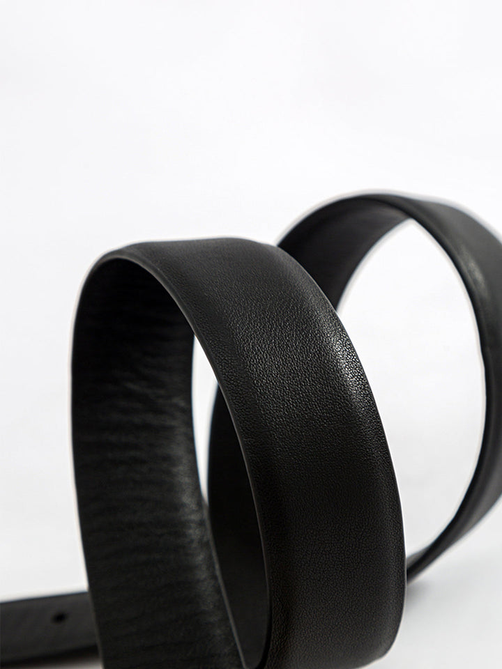 Classic Black Leather Belt