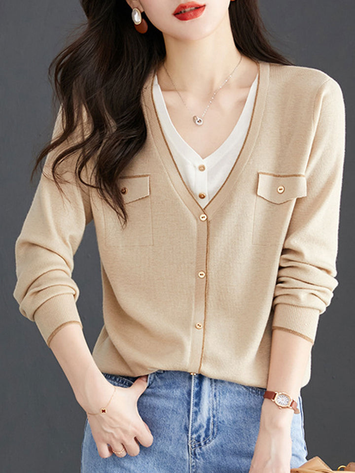 Dale French Style V-Neck Cardigan