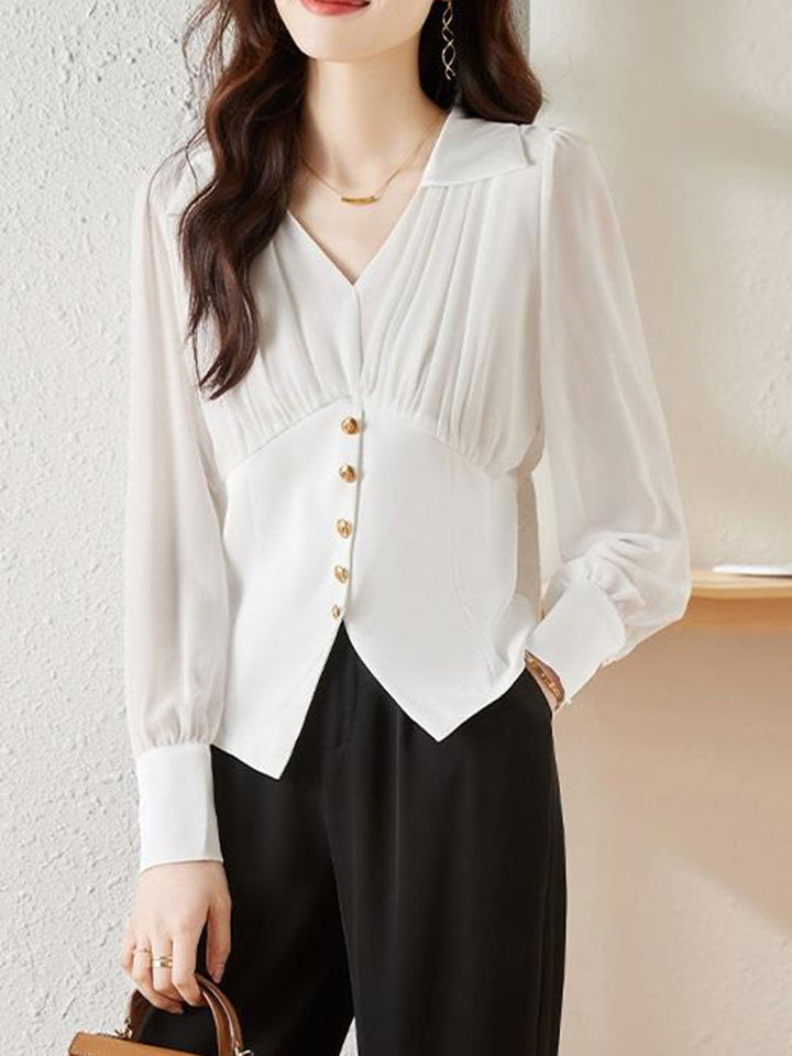 Jamie French Style V-Neck Blouse