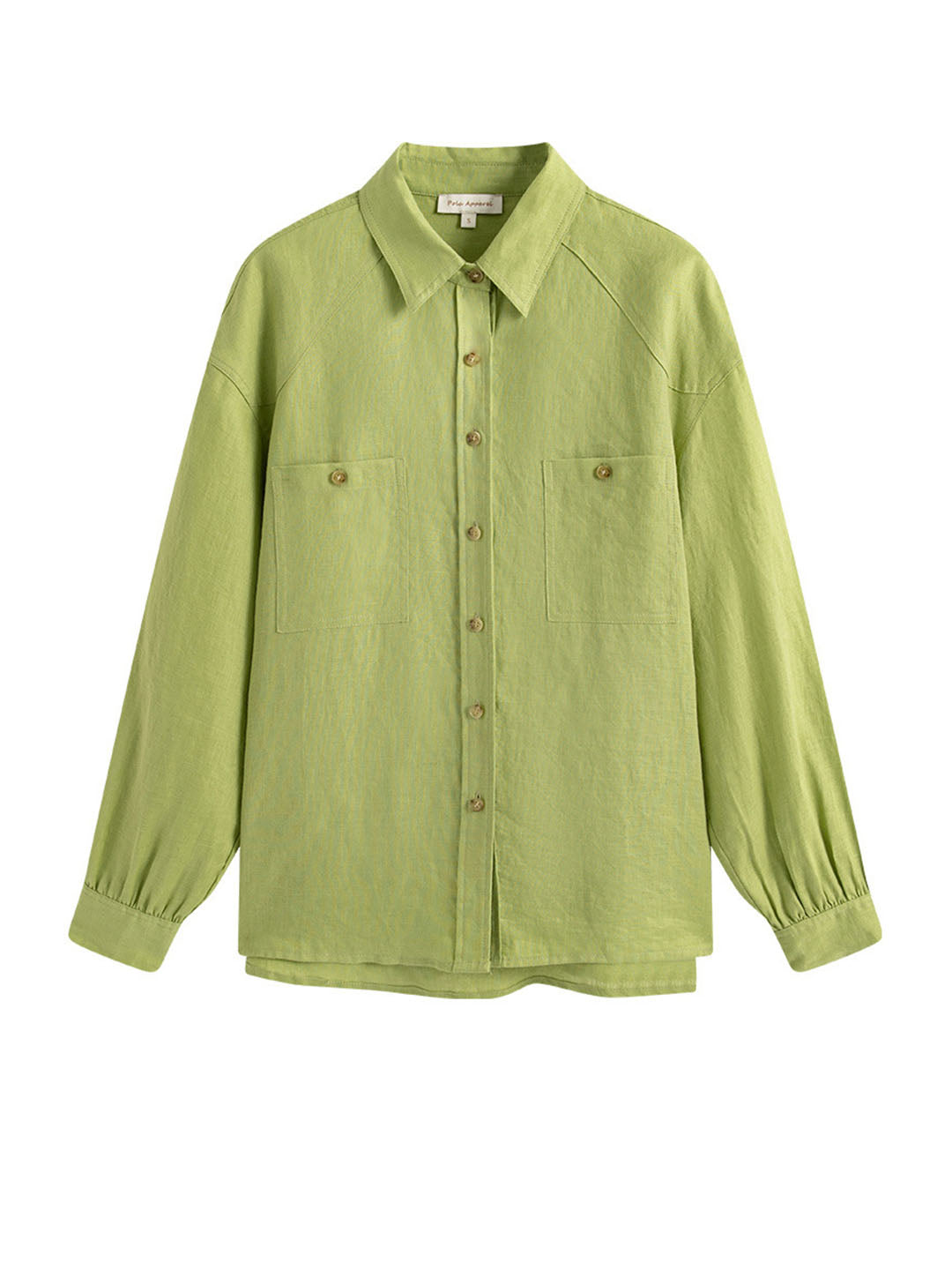 Lily Casual Linen Green Blouse