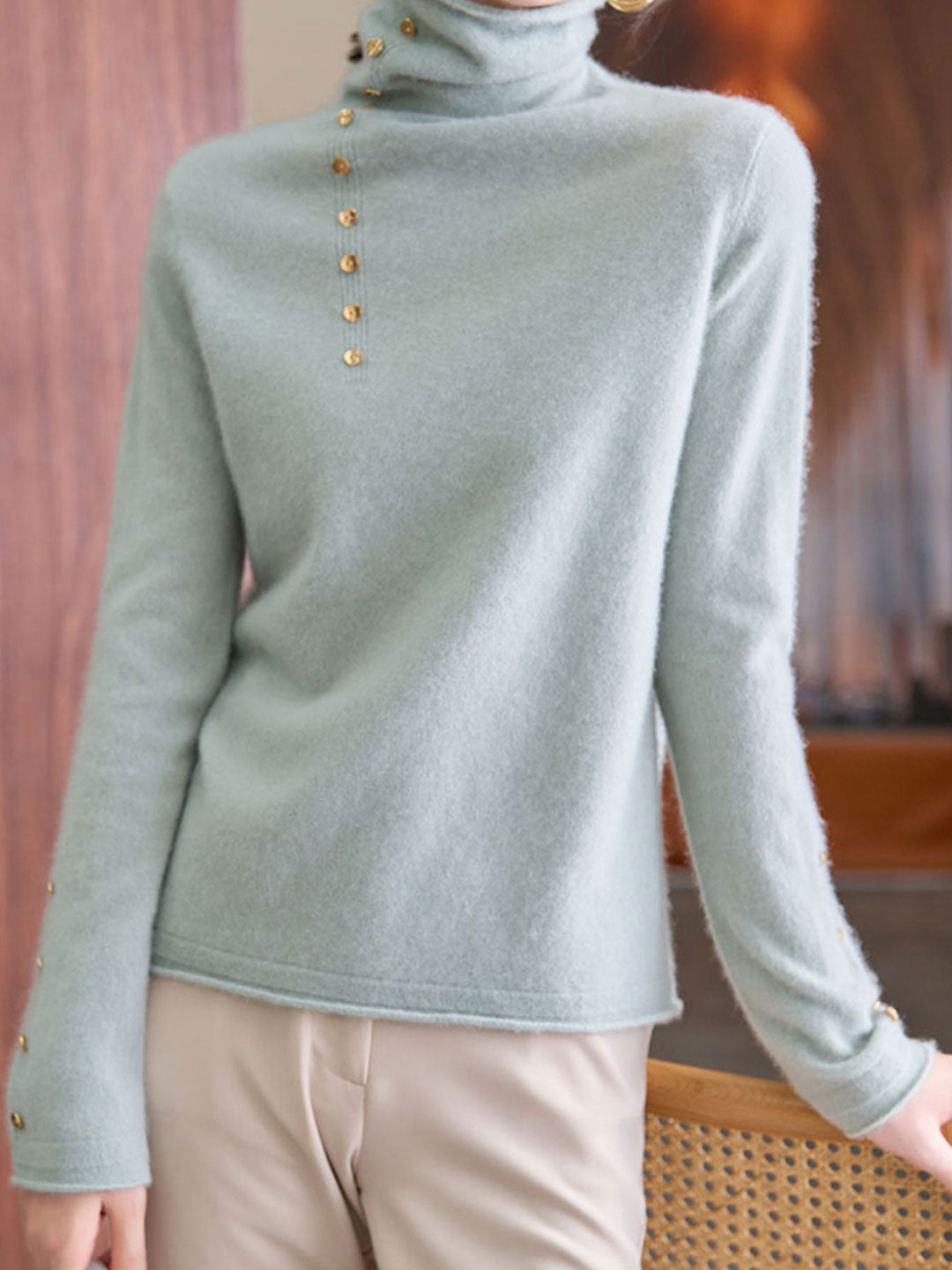 Hilary French Style Turtleneck Sweater