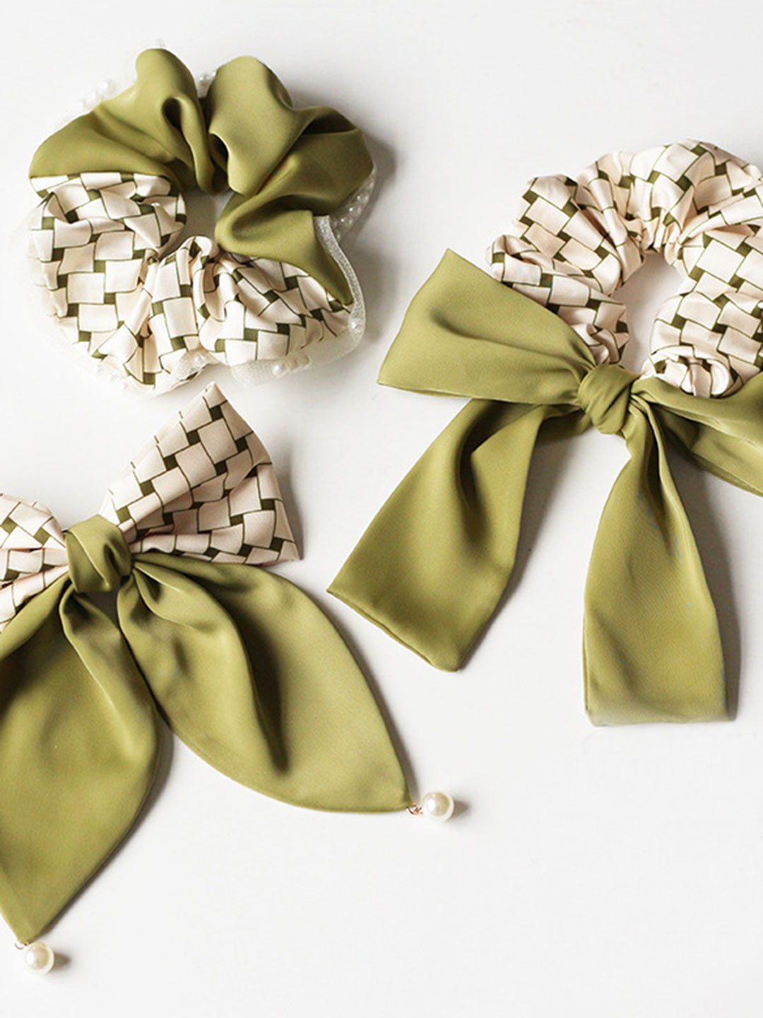 Early Spring Green Bow Hair Clip Accessories