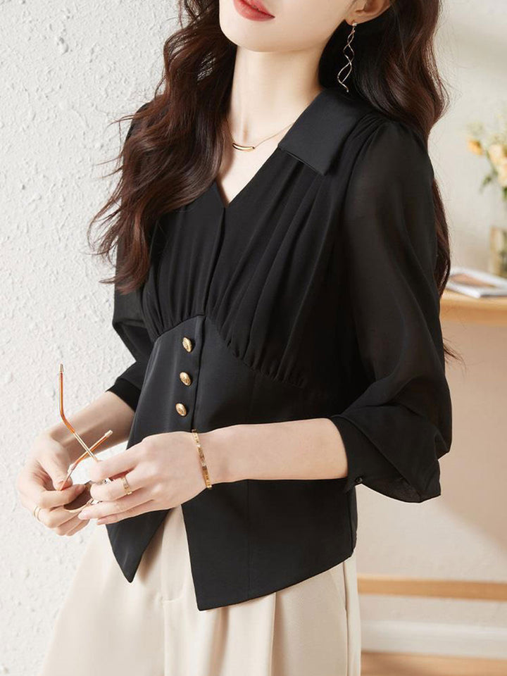 Jamie French Style V-Neck Blouse