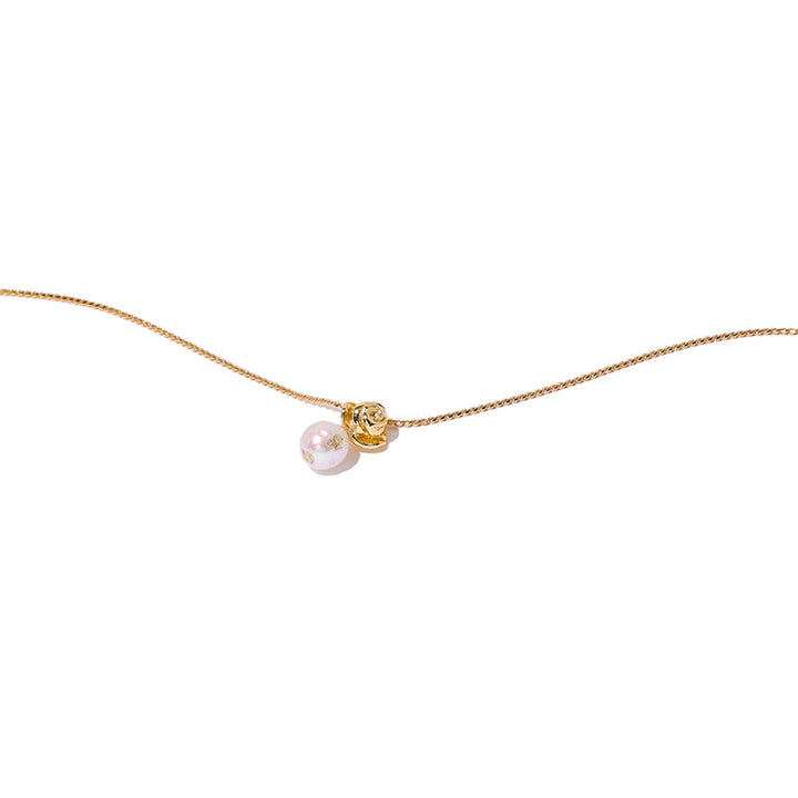 Bailey Simple Pearl Pendant Tassel Necklace