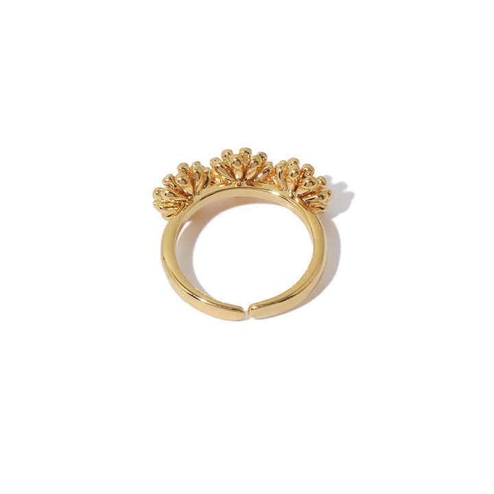 Simple Little Daisy Open-end Ring