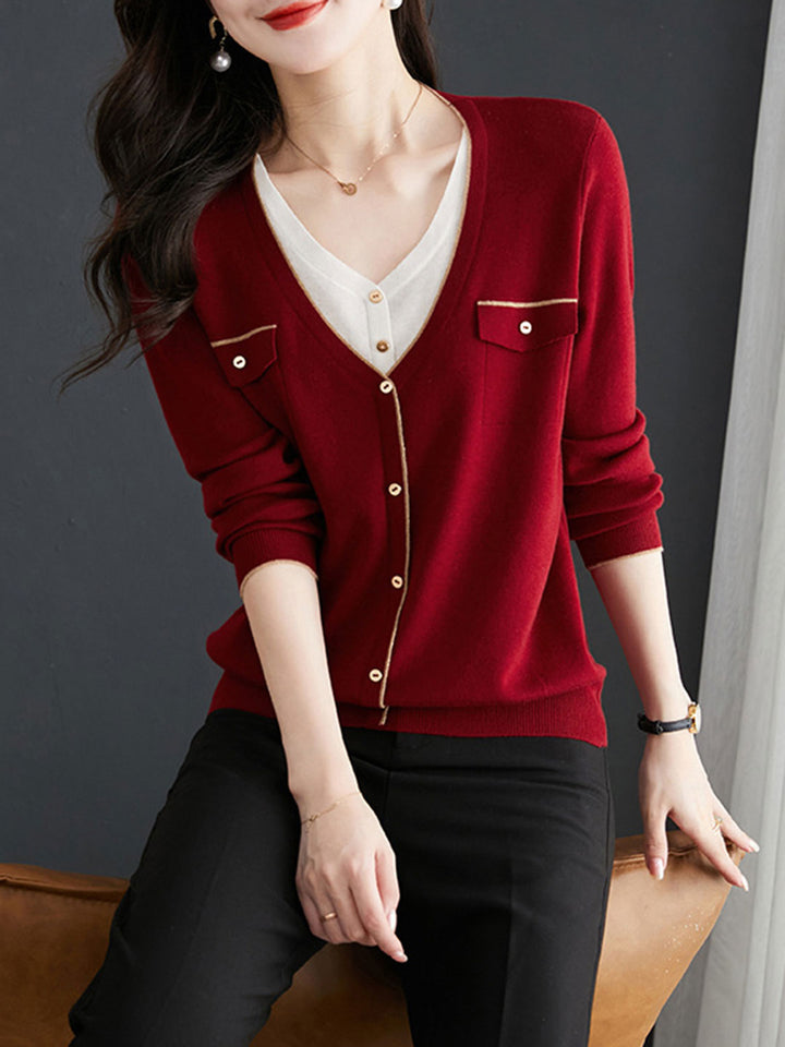 Dale French Style V-Neck Cardigan