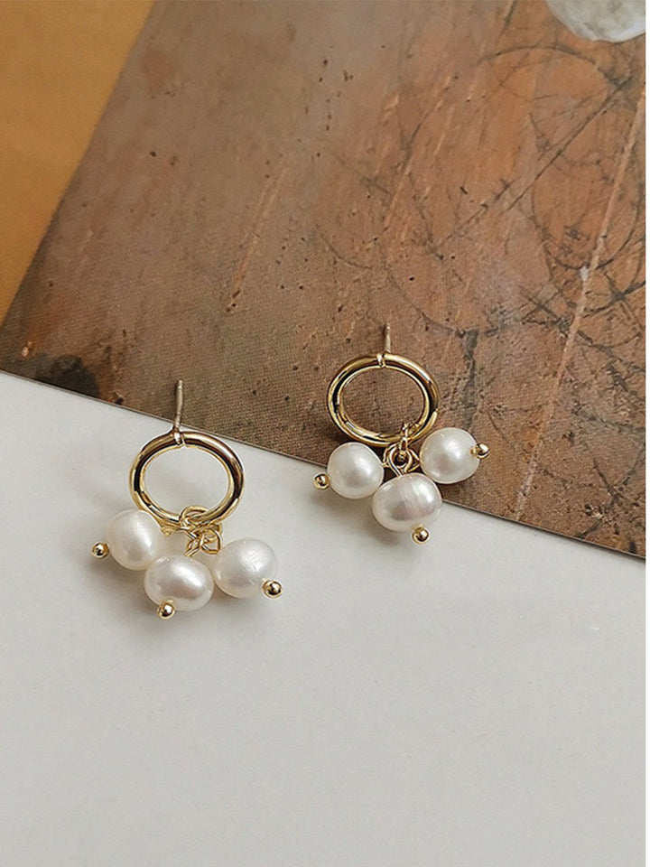 Simple Style Pearl Stud Earrings