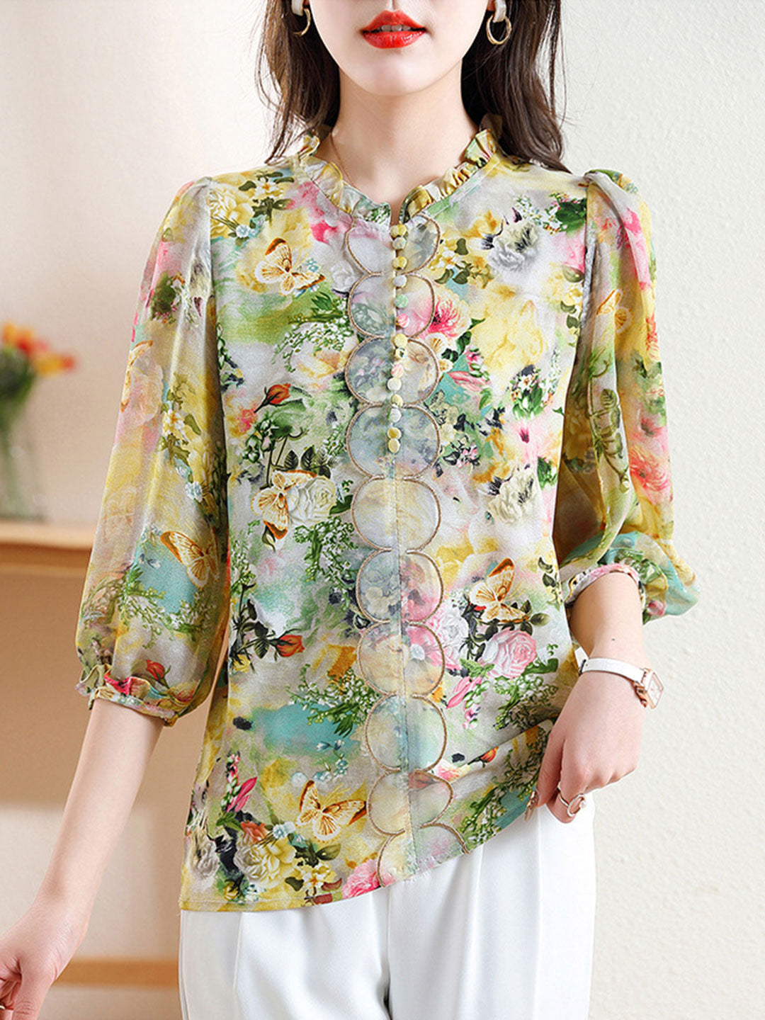 Julia Classic Printed Shirt