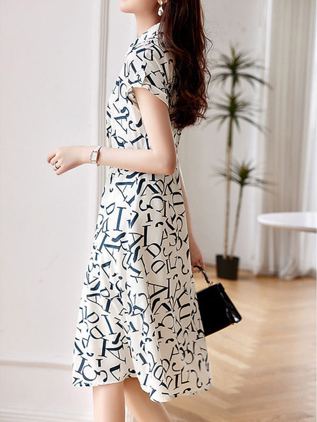 Maria Classic Monogram Printed Dress