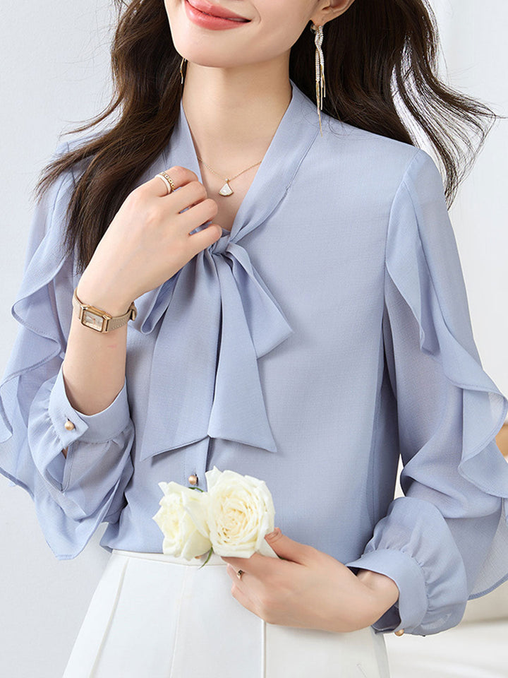 Emily Elegant Plain Chiffon Shirt