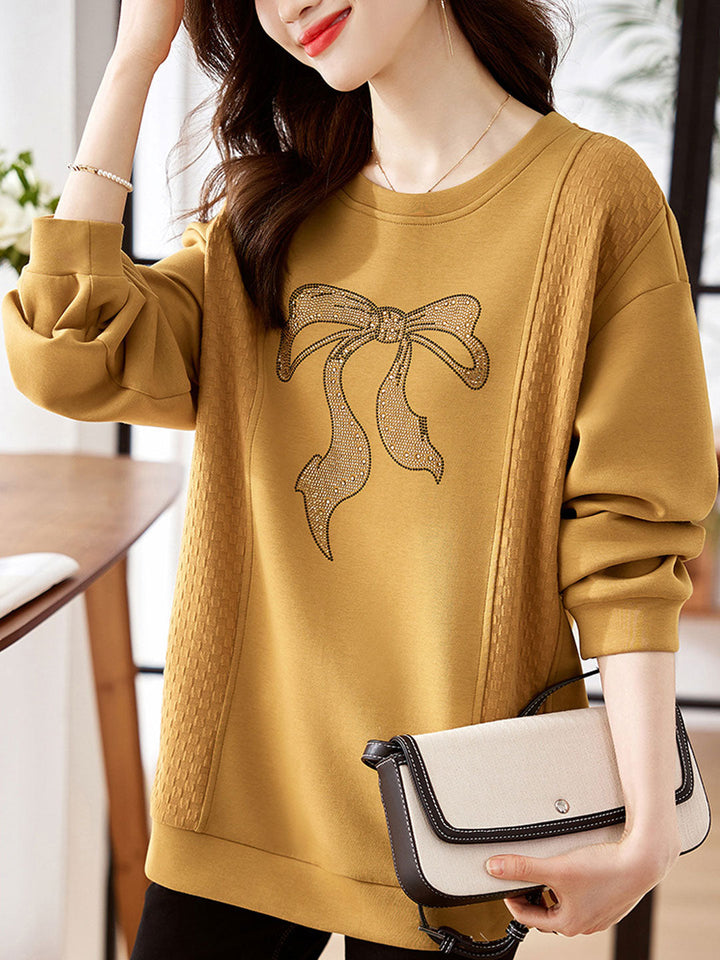 Emily Loose Crew Neck Printed Sweatshirt