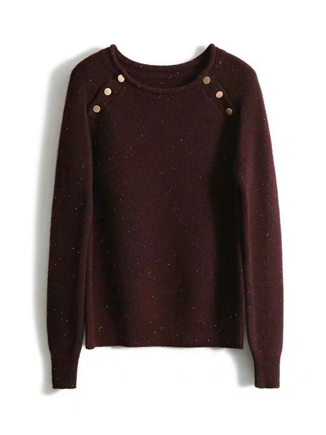 Zoey Casual Metal Button Knitted Sweater