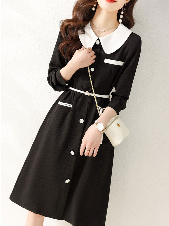 Melanie Classic Doll Collar Chiffon Dress