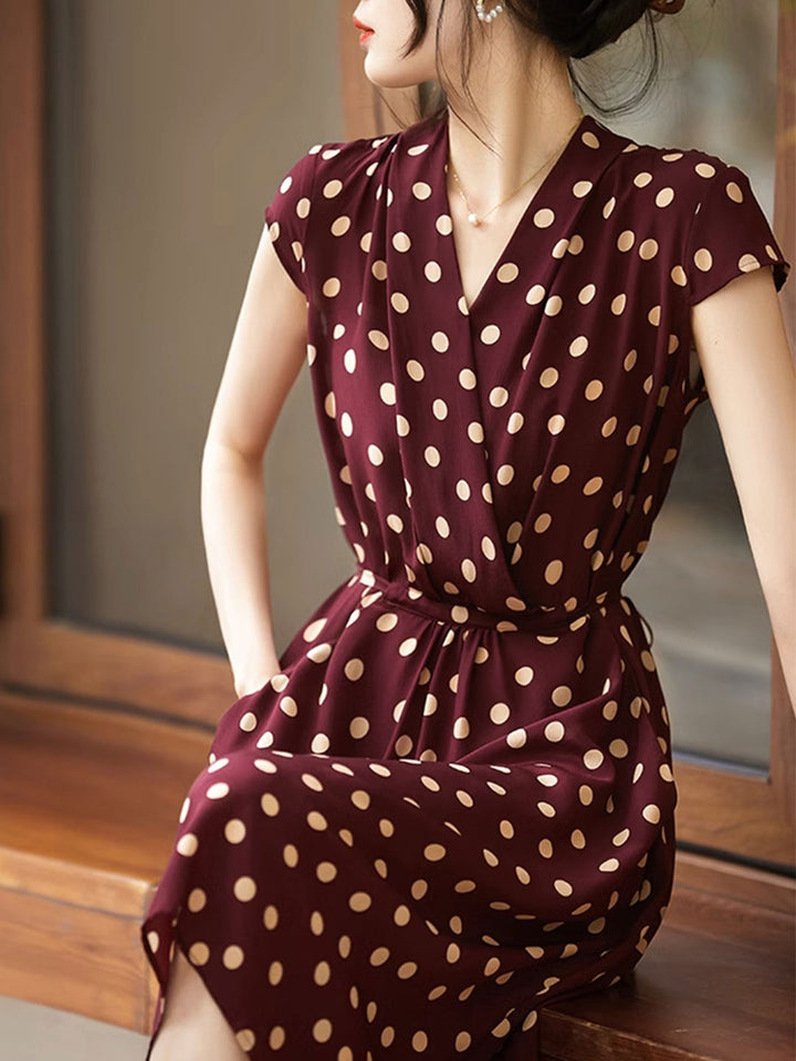 Zoe Classic Polka Dot Tie Dress