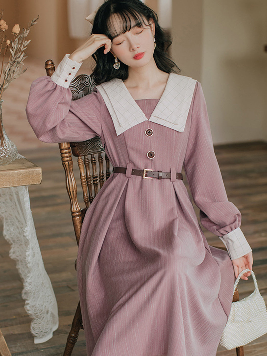 Caroline French Style Doll Collar Cotton Dress