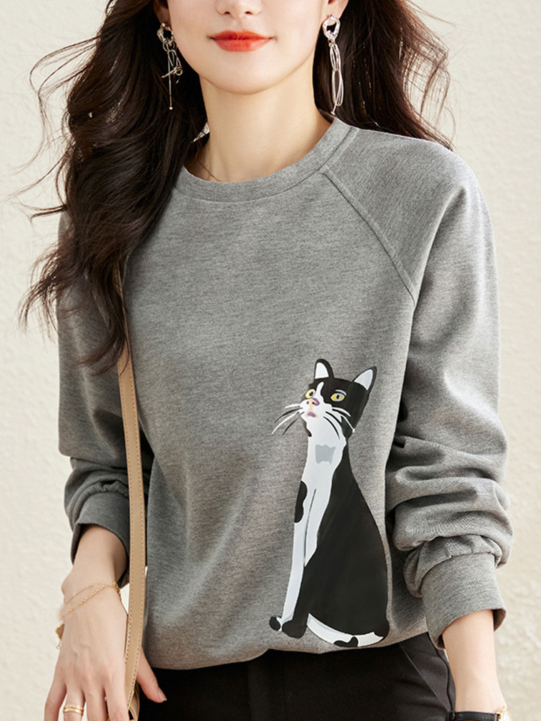 Kayla Casual Crew Neck Pullover Sweatshirt