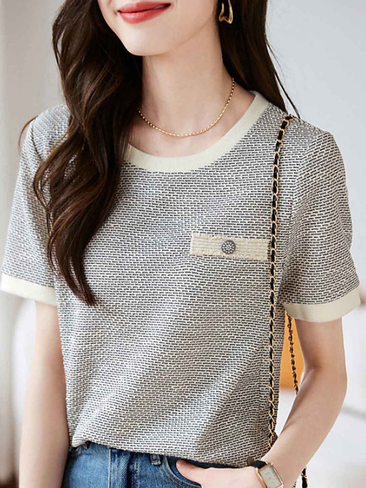 Sophie Casual Crew Neck Textured Top