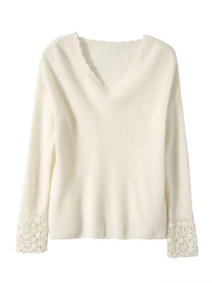 Chloe Retro Hollowed Loose Knitted Pullover Sweater