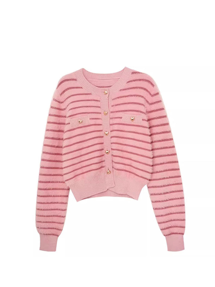 Sofia Retro Crew Neck Striped Sweater