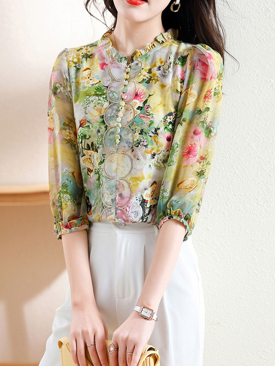 Julia Classic Printed Shirt