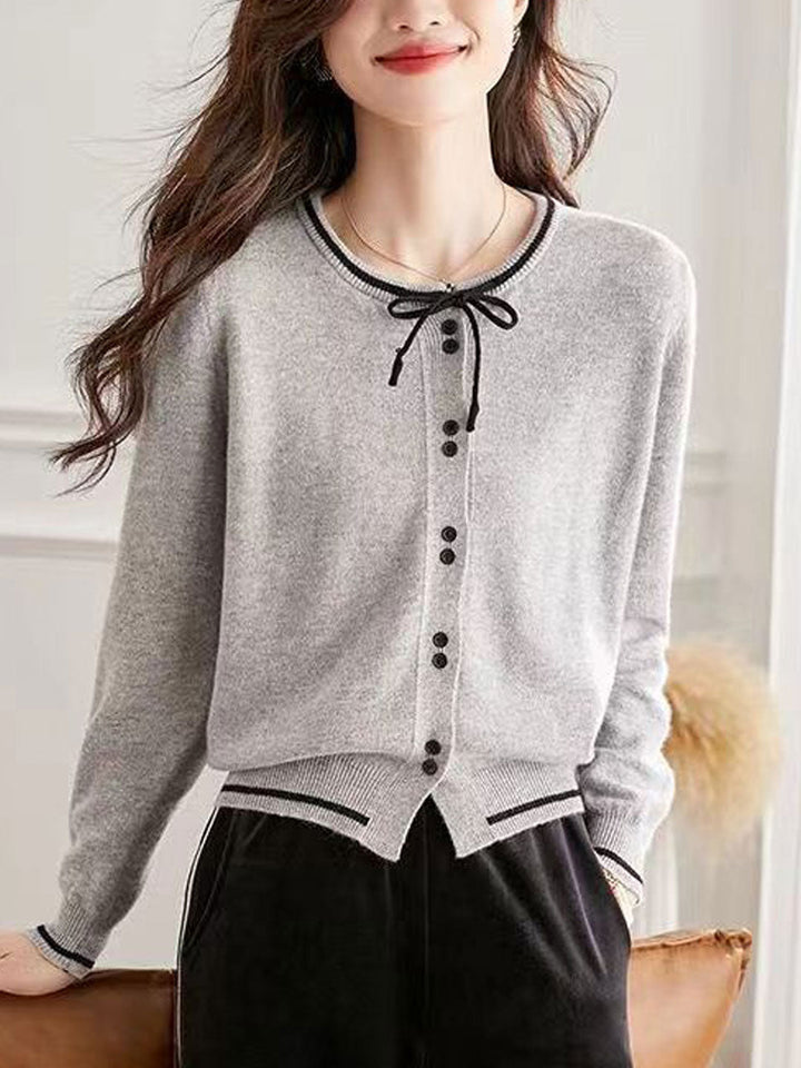 Anna Classic Bow Knitted Cardigan