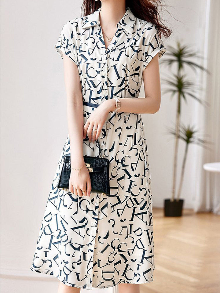 Maria Classic Monogram Printed Dress