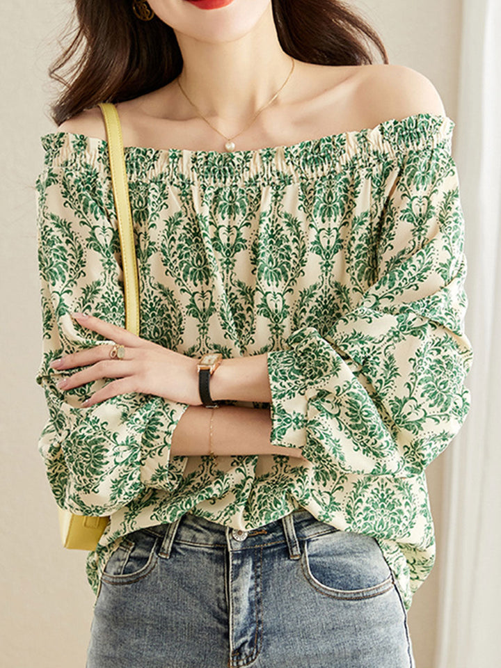 Layla Classic Printed Off-shoulder Shirt