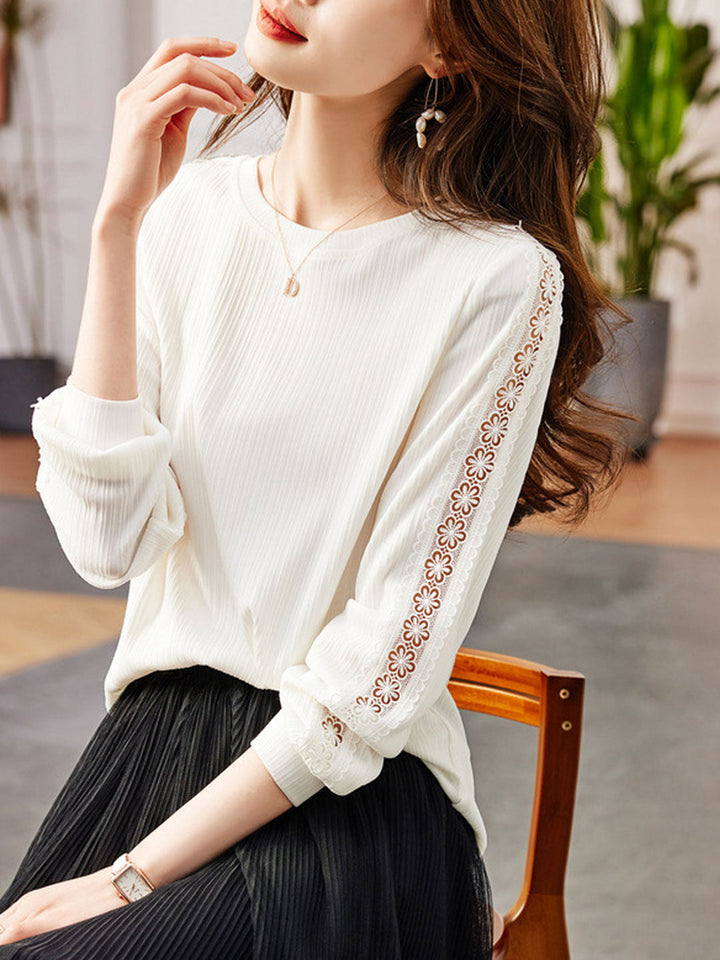 Camila Classic Crew Neck Solid Color Top