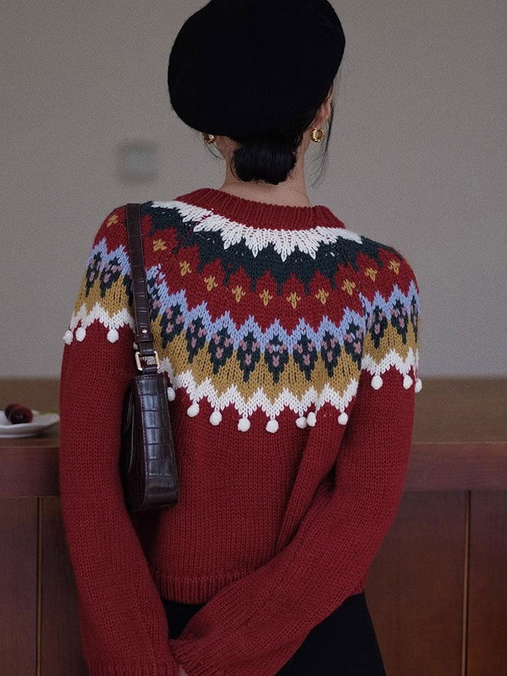 Madison Retro Crochet Knitted Sweater